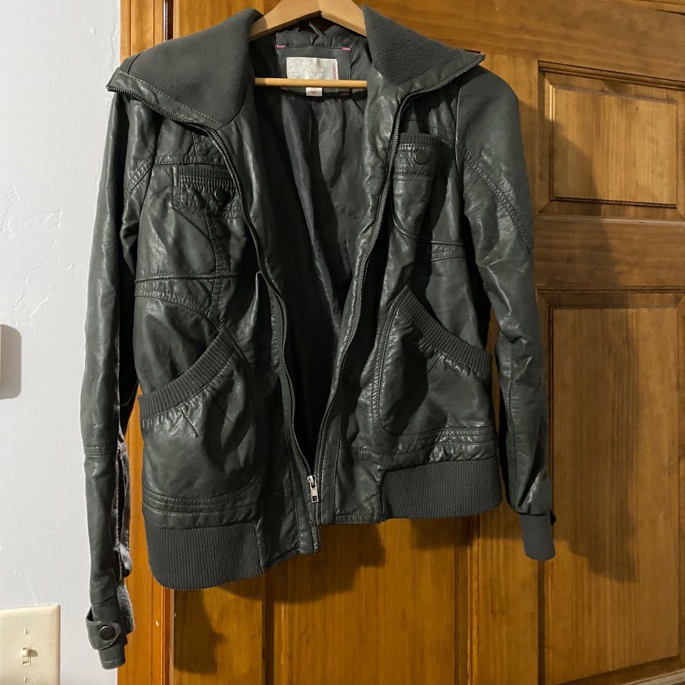 Pleather juniors jacket
